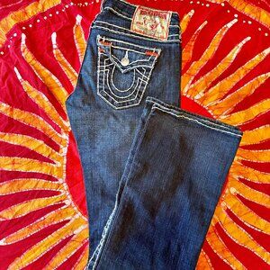 Ladies Vintage Becky super T, low rise, boot cut jeans.